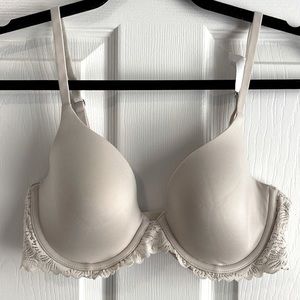 Aerie Real Sunnie Blossom Lace Bra Underwire Nude Sandalwood 32 D